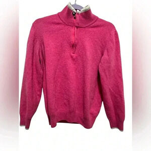 Gran Sasso Wool and Cashmere Quarter Zip Sweater Size Small EUC